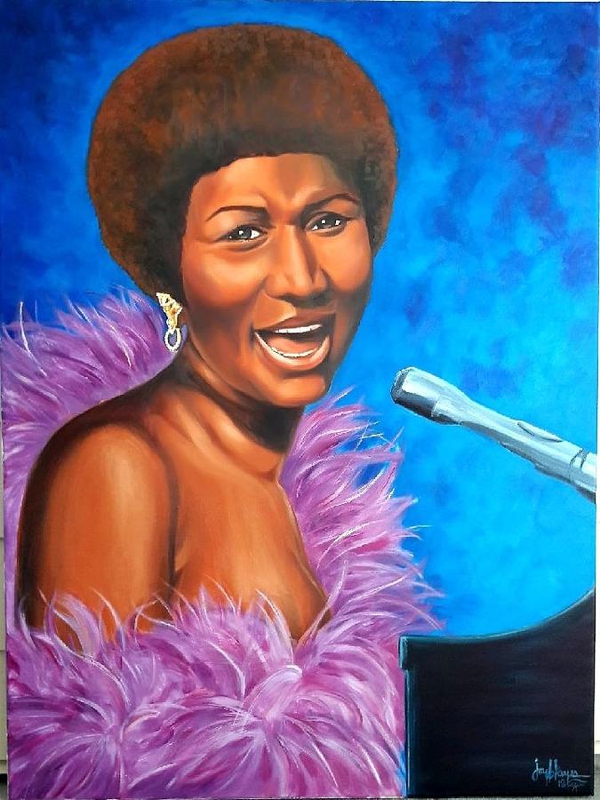 Aretha Franklin Painting by Joyce Hayes