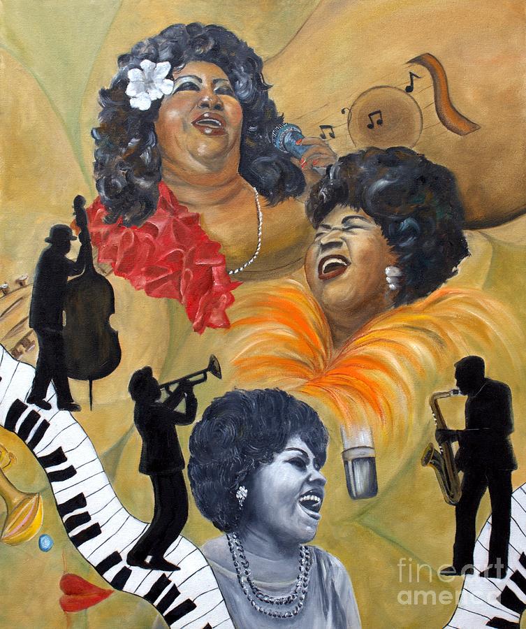 Aretha Franklin Queen Of Soul Painting by AMD Dickinson