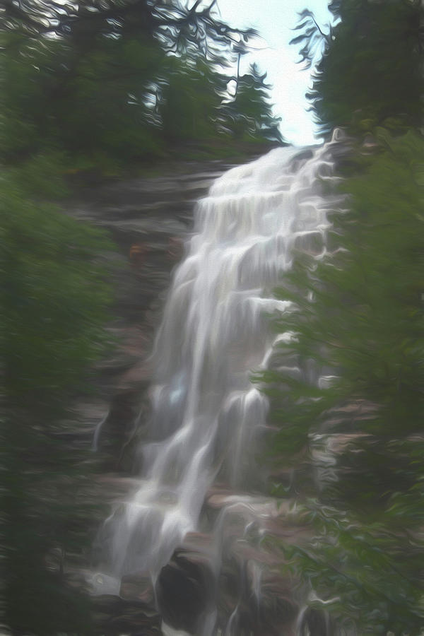 Arethusa Falls Digital Art by Alan Goldberg