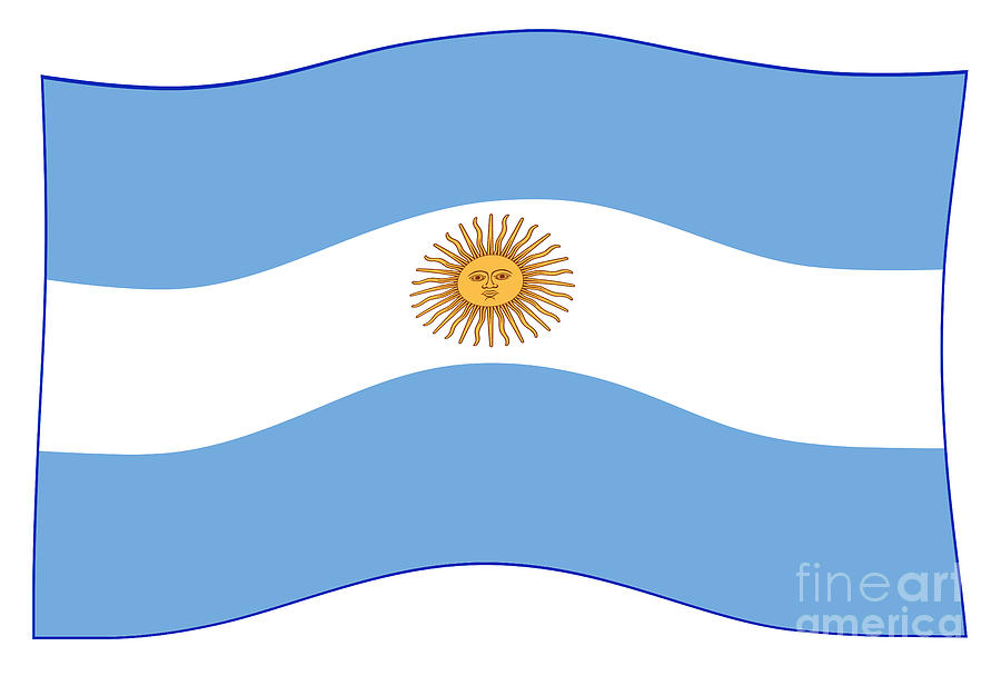 Argentina Flag Waving Digital Art By Bigalbaloo Stock Fine Art America