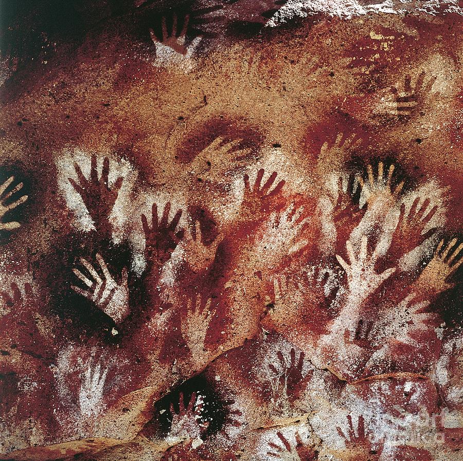 Prehistoric Painting - Argentina, Patagonia, Cueva De Las Manos, Cave Of Hands, Cave Paintings by Prehistoric