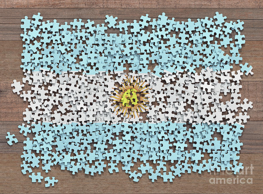 Argentinian Flag Jigsaw Puzzle Photograph by Ktsdesign/science Photo Library