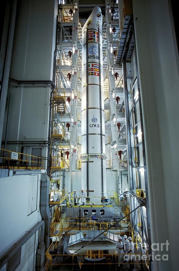 Ariane 5 Booster Rocket Photograph by Patrick Landmann/science Photo Library