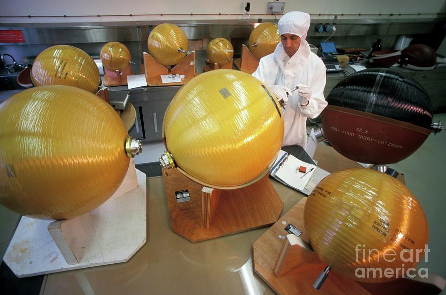 Ariane 5 Helium Tank Production Photograph by Science Photo Library Ariane 5 Helium Tank Production Photograph by Science Photo Library