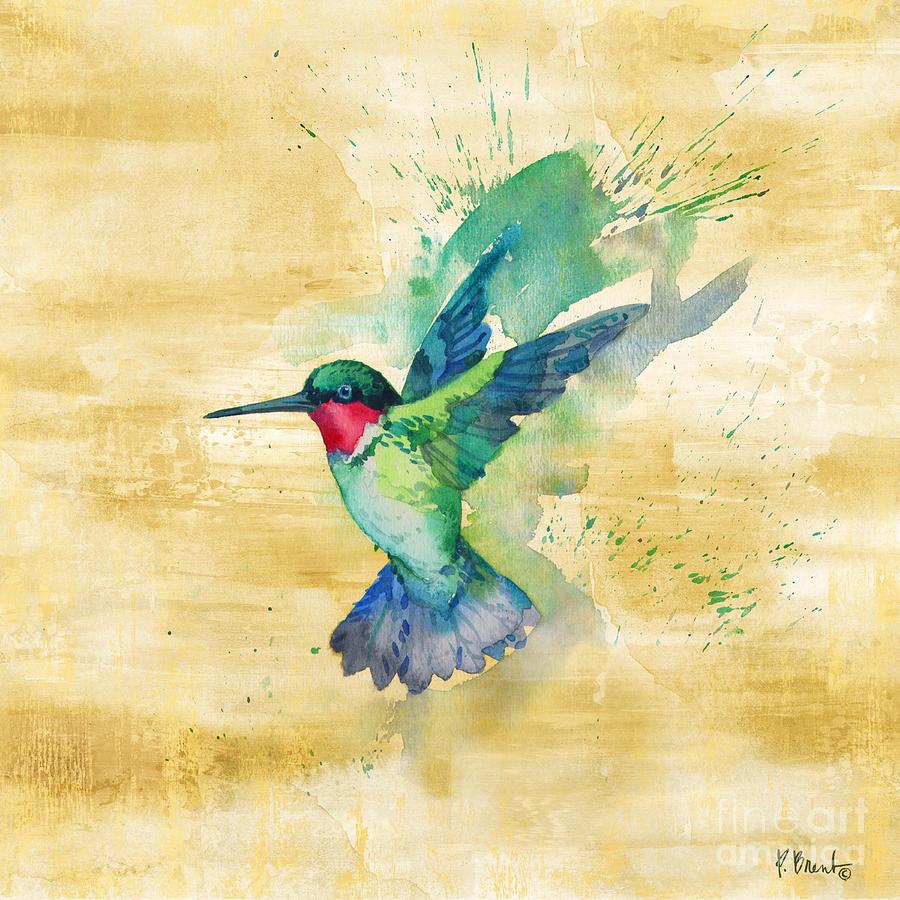 Hummingbird Painting - Arianna Hummingbird II by Paul Brent