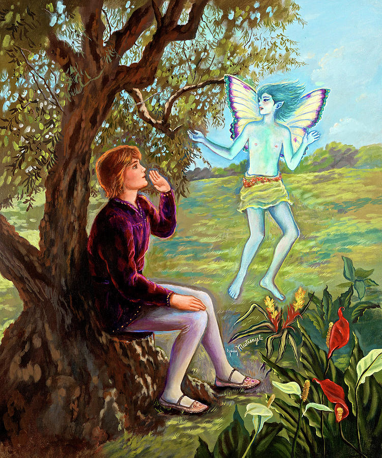 Fairy Painting - Ariel And Ferdinand by Judy Mastrangelo
