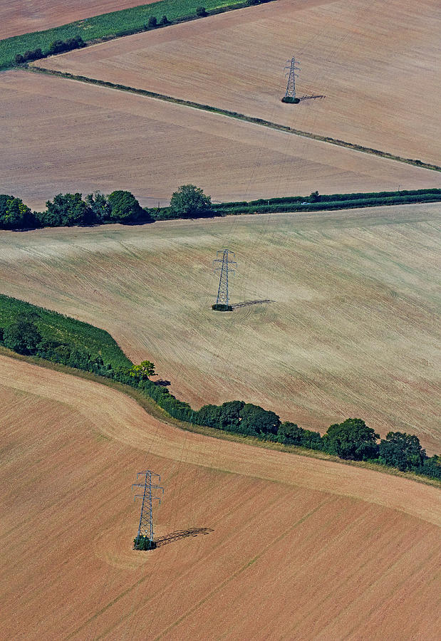 Ariela View Of Electricity Pylons Photograph by Allan Baxter