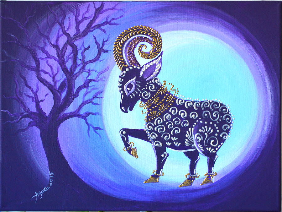 Aries the Ram Painting by Agata Lindquist