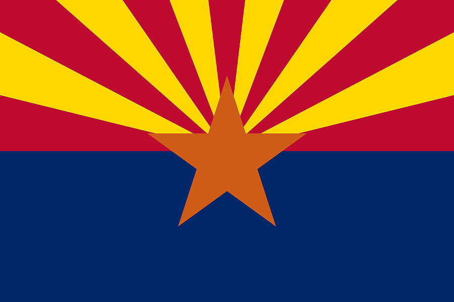Arizona Flag Digital Art by Tilen Hrovatic