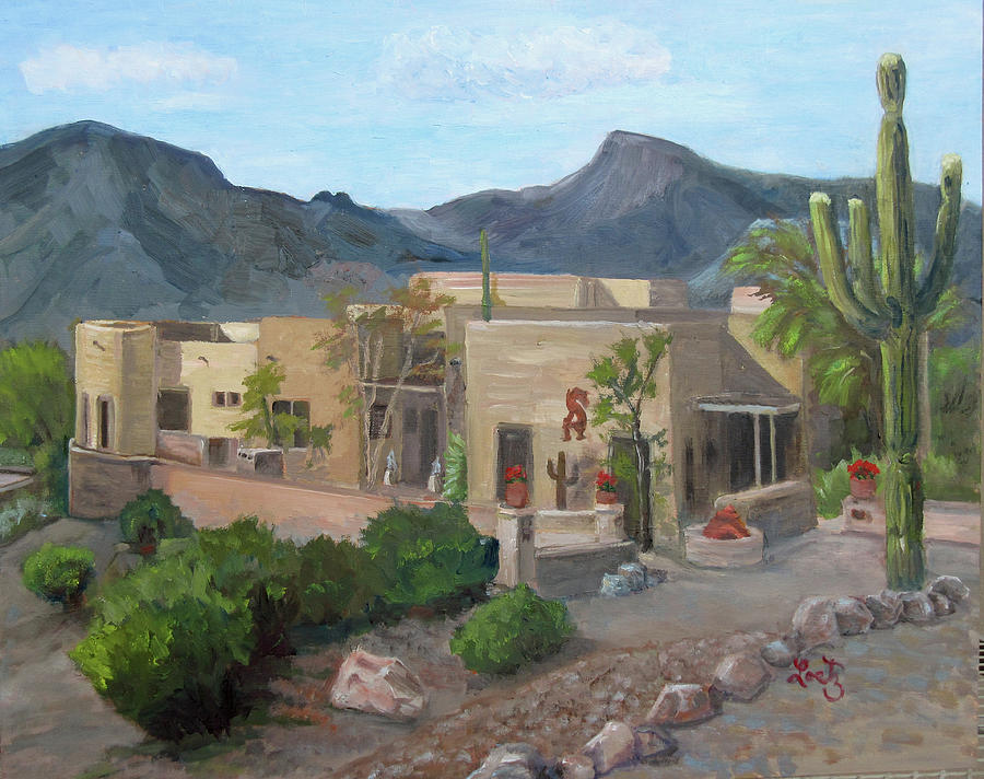Mountain Painting - Arizona Home by Charlotte Loetz