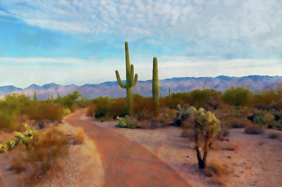 Arizona Landscape - 02 Painting by AM FineArtPrints