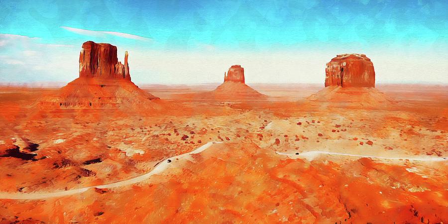 Arizona Landscape - 04 Painting by AM FineArtPrints
