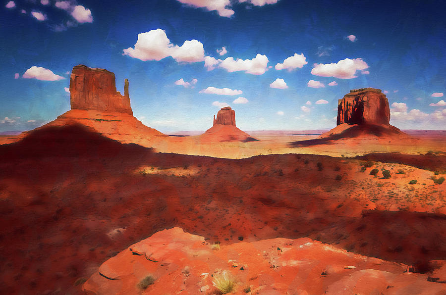 Arizona Landscape - 07 Painting by AM FineArtPrints