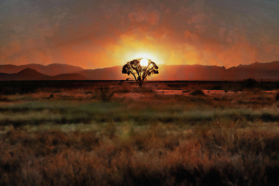 Arizona Landscape - 08 Painting by AM FineArtPrints