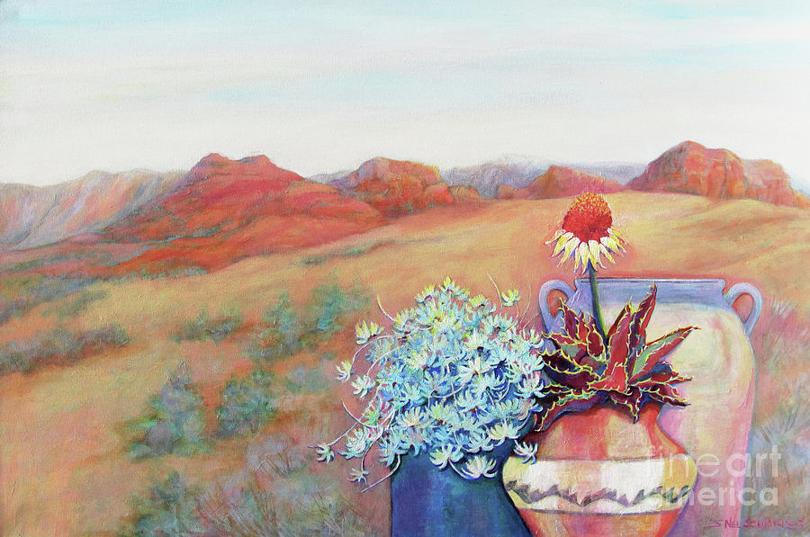 Flower Painting - Arizona One by Sharon Nelson-Bianco