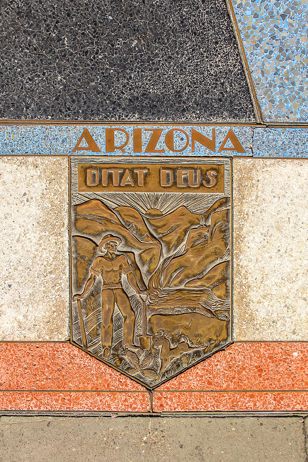 Arizona plaque Photograph by Darrell Foster