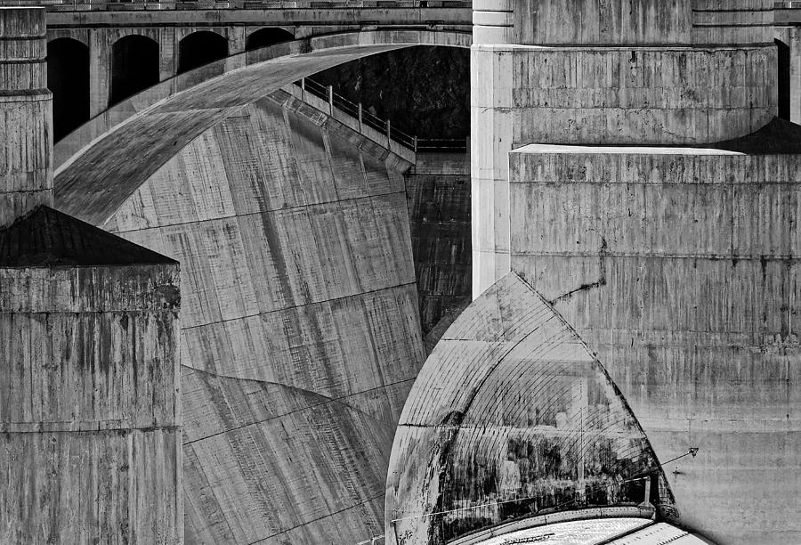 Concrete Forms -- Hoover Dam Arizona Spillway in Arizona Photograph by Darin Volpe