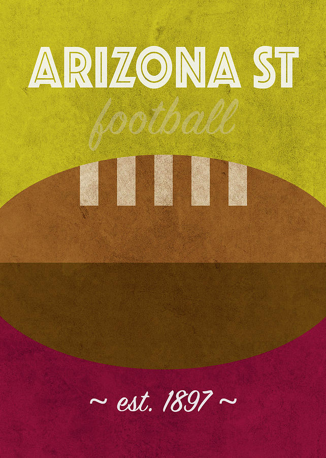 Arizona State Football Team Vintage Retro Poster Mixed Media by Design ...