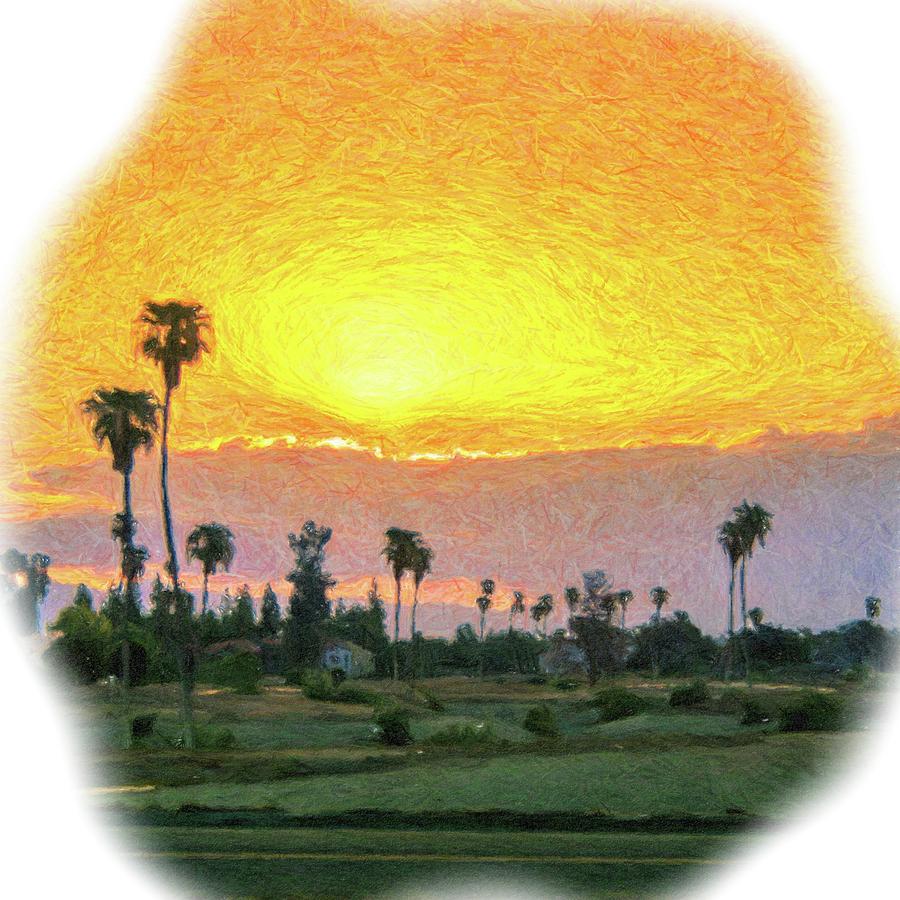 Arizona Sunrise Drawing by Darrell Foster