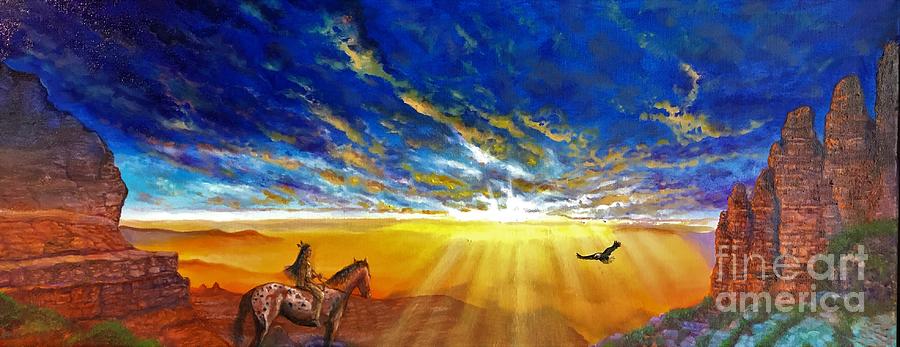 Arizona Sunrise Painting by Leland Castro