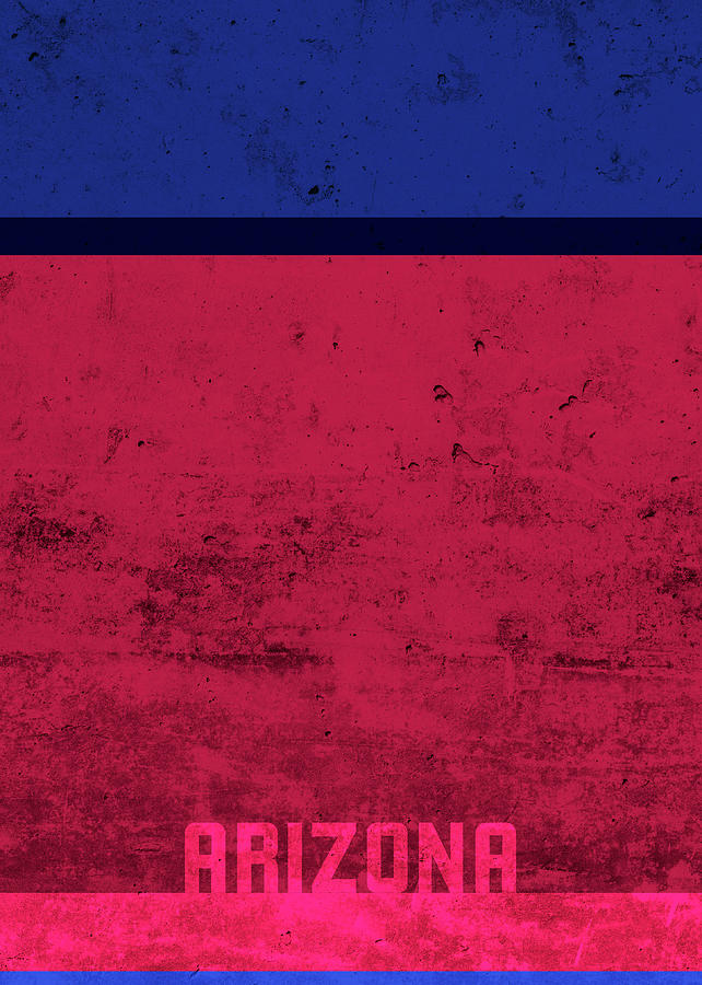 Arizona Team Colors College University Bold Simple Series Mixed Media