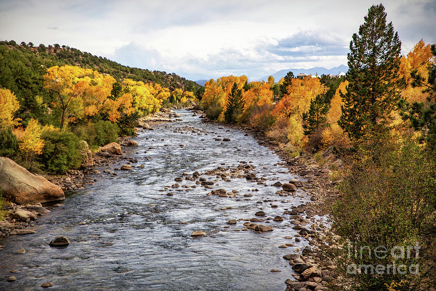 Arkansas River in Fall Photograph by Lynn Sprowl