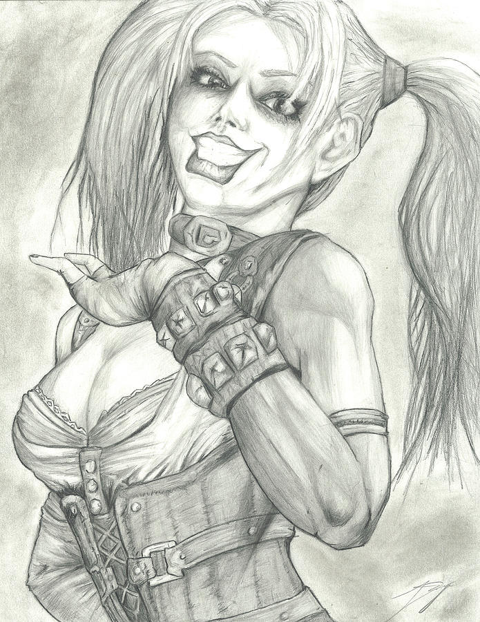 Harley Quinn Drawing by TygrexTza on DeviantArt