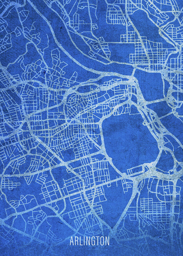 Arlington Texas City Street Map Blueprints Mixed Media By Design Turnpike 2768