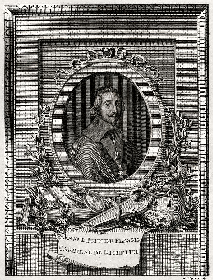 Armand Jean Du Plessis, Cardinal Et Duc Drawing by Print Collector