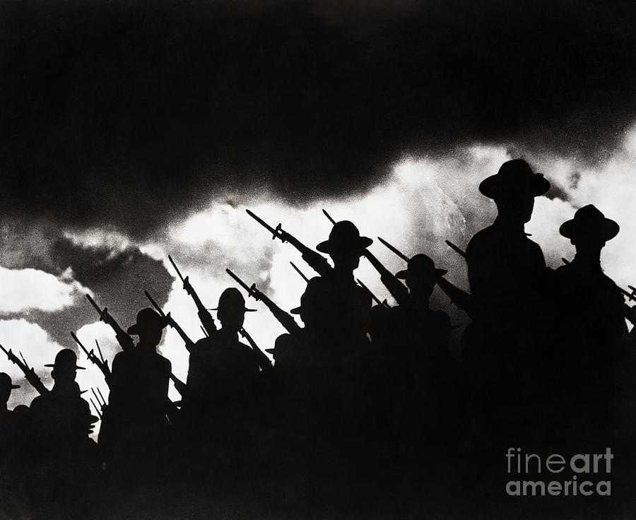 Armed Soldiers Marching Photograph by Bettmann