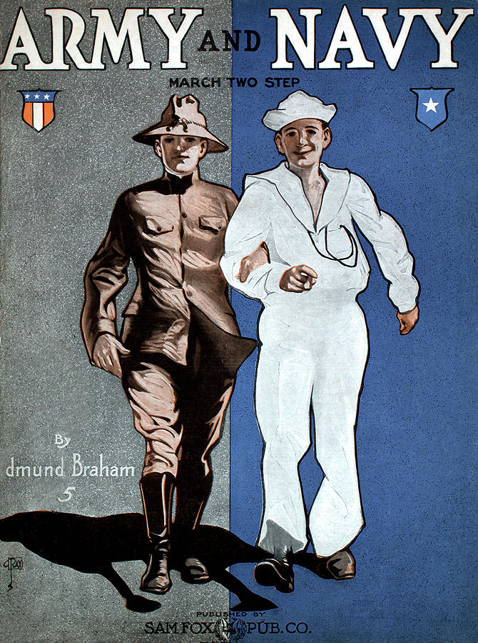 Army and Navy March Two Step Painting by Ray