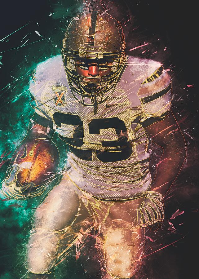 Abstract Photograph - Army Football Player Abstract by Mountain Dreams