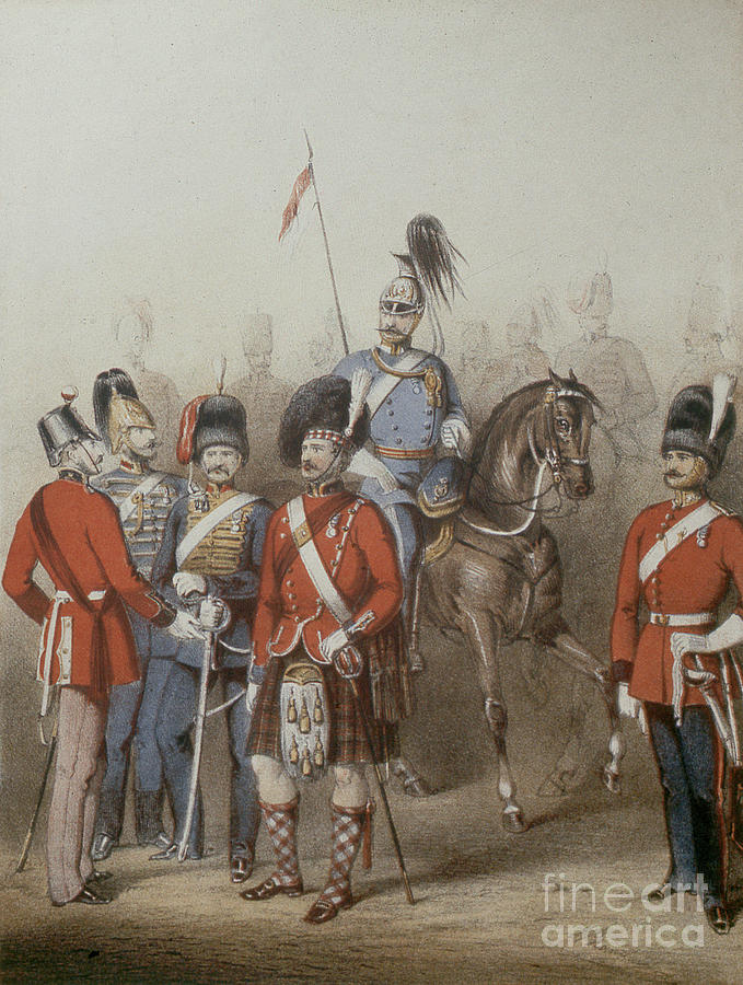 Army Quadrille By Maxim Gouci, Music Cover, Circa 1840 Painting by European School