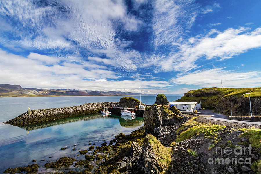Arnarstapi harbor, Iceland Photograph by Lyl Dil Creations