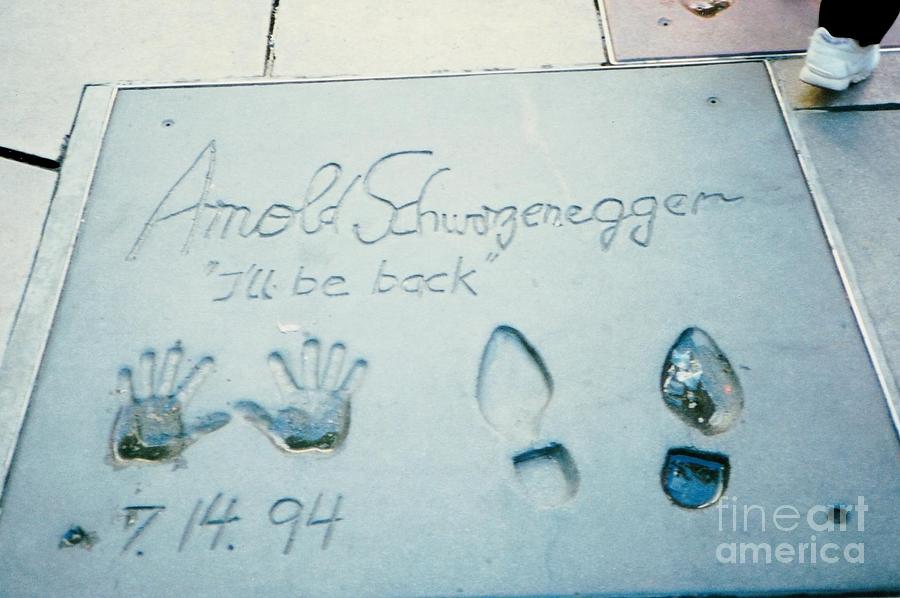 Arnold Schwarzenegger Hollywood Boulevard Chinese Theater Photograph by Joseph Baril