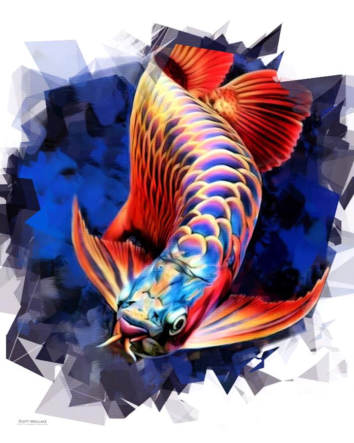 Arowana Dragonfish Digital Art by Scott Wallace Digital 