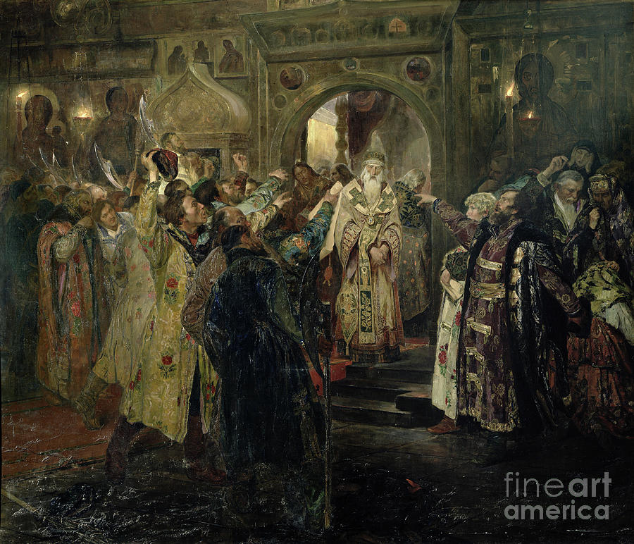 Arrest Of The 'metropolitan' Philip, 1910 Painting by Sergey ...