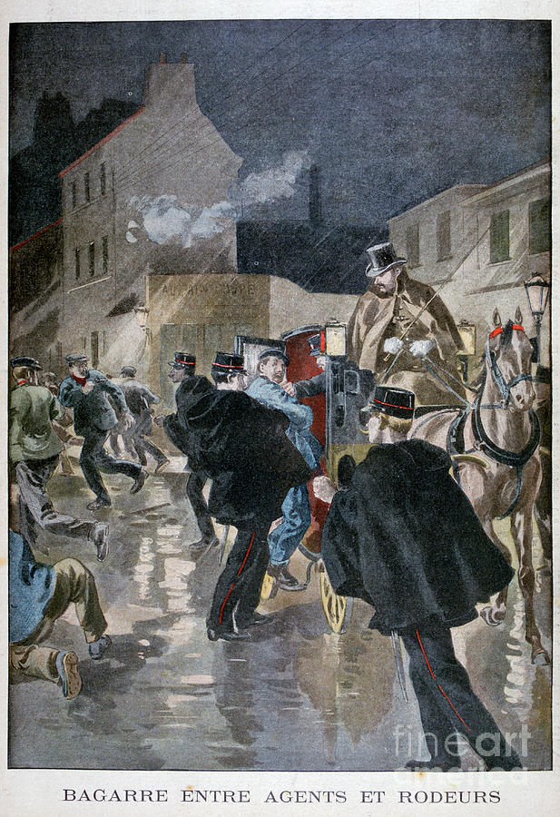 Arrested By The Police, Paris, 1900 Drawing by Print Collector