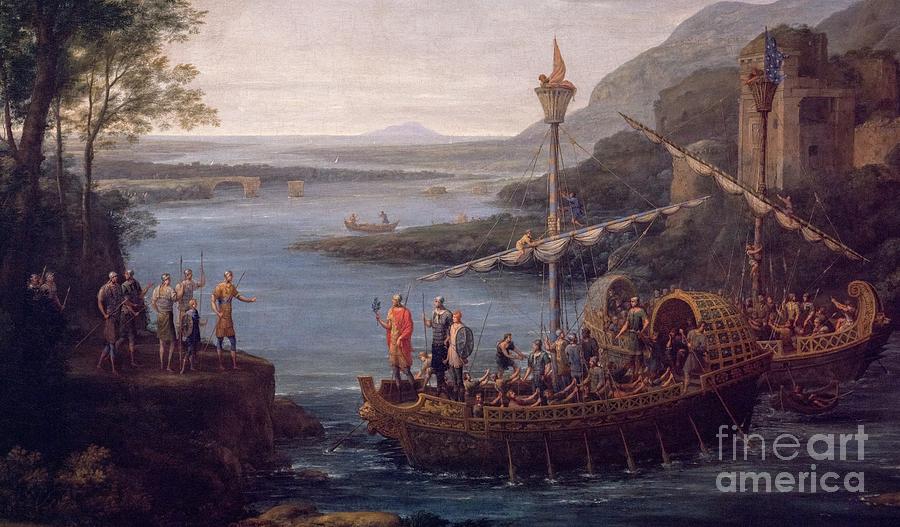 Arrival Of Aeneas At Pallanteum Photograph by David Parker/science Photo Library
