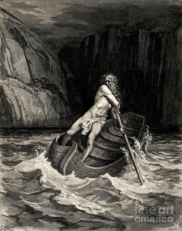 Arrival Of Charon. Illustration Drawing by Heritage Images