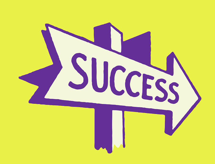 Typography Drawing - Arrow to Success Sign by CSA Images