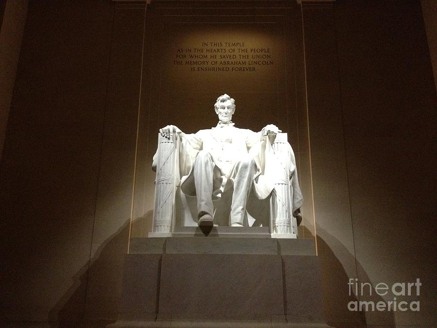 Abraham Lincoln Photograph - Art Artist Lincoln Memorial, The Great Emancipator by Steve Dunning