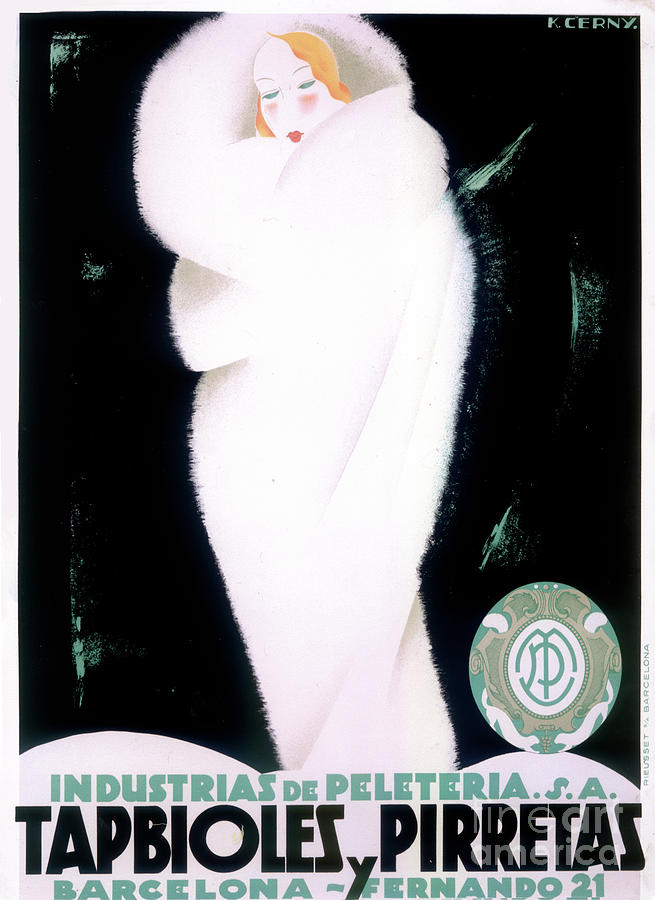 Art Deco Fur Fashion Poster Painting