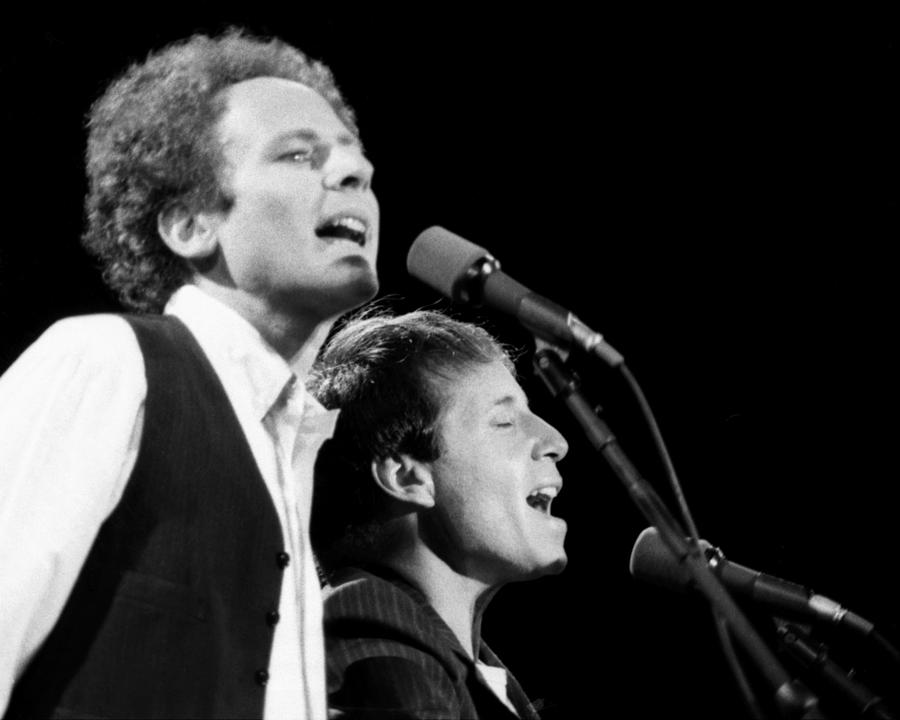 Lot - Simon & Garfunkel Signed Photo/ Concert Pass 11 x 14 inches