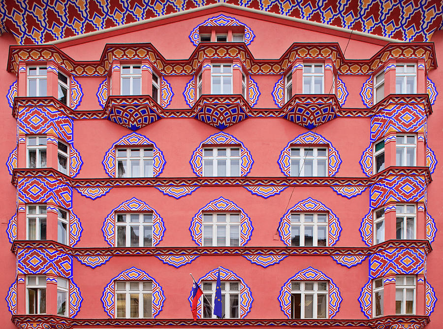 Slovenia Photograph - Art Nouveau Facade, Ljubljana, Slovenia by Guy Edwardes Slovenia Photograph - Art Nouveau Facade, Ljubljana, Slovenia by Guy Edwardes