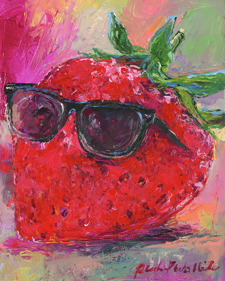 Fruit Painting - Art Strawberry by Richard Wallich