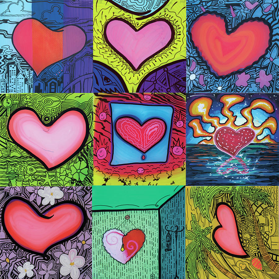 Heart Painting - Art Throb 9 by Martin Nasim