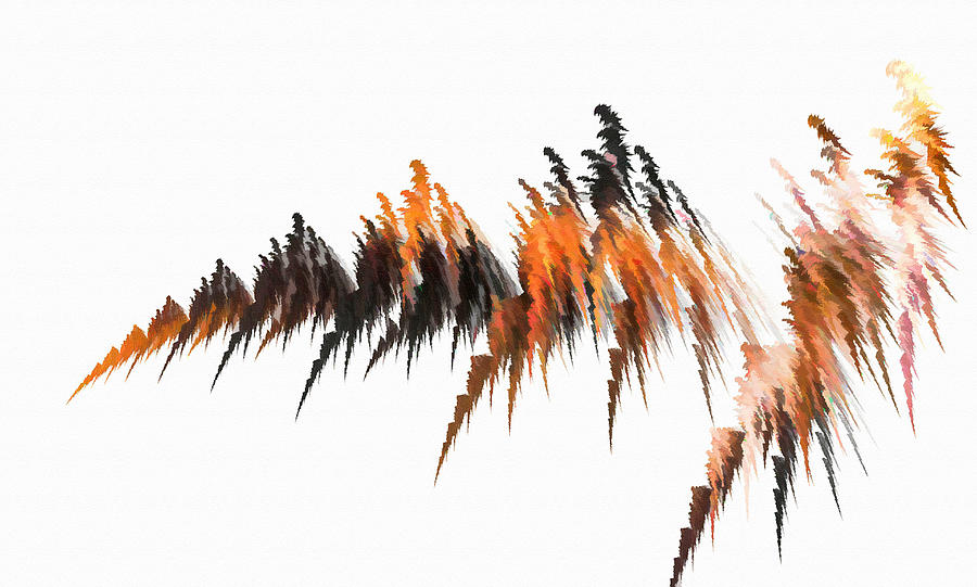 Art Wave Orange Digital Art by Don Northup