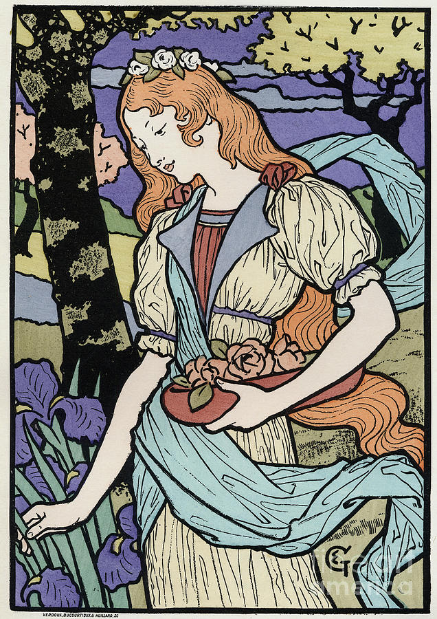 Art. Women In Art Nouveau Style. Illustration By E. Grasset, France, C ...