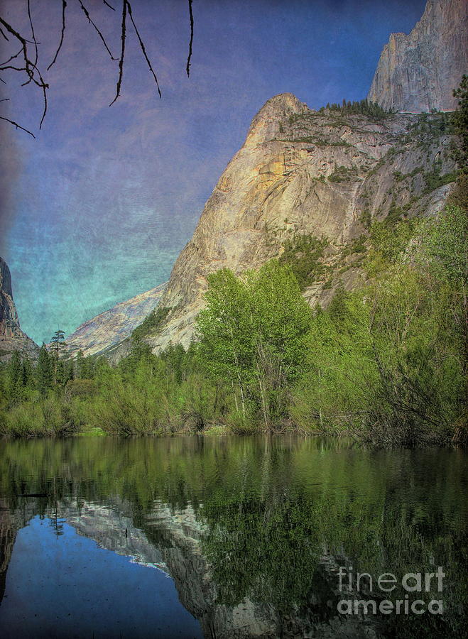 Art Yosemite Mirror Lake  Digital Art by Chuck Kuhn